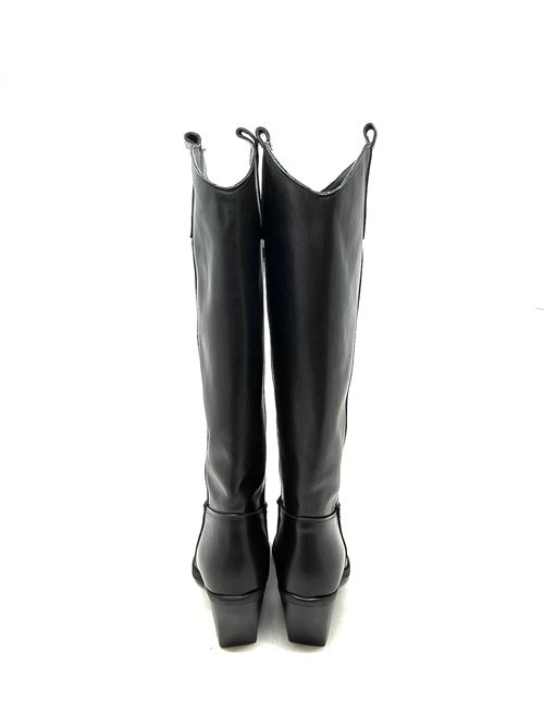 Texano alto in pelle IL LACCIO | TEX902VITELLONERO